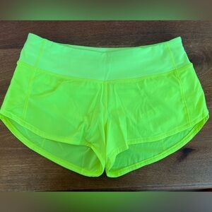 Lululemon on Speed Up Low Rise 2.5” Short-NEON YELLOW